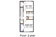 Farmhouse Style House Plan - 2 Beds 1.5 Baths 868 Sq/Ft Plan #79-277 Floor 