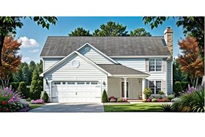House Blueprint - Traditional Exterior - Front Elevation Plan #58-101