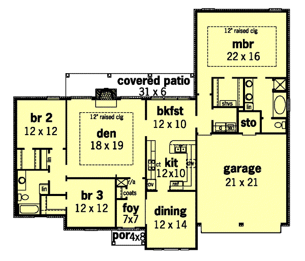 European Floor Plan - Main Floor Plan #16-187