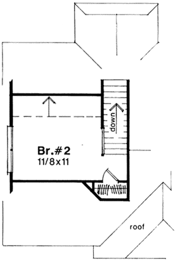 House Blueprint - Cottage Floor Plan - Upper Floor Plan #41-103