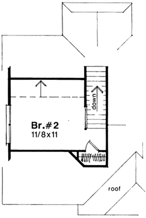 Cottage Floor Plan - Upper Floor Plan #41-103
