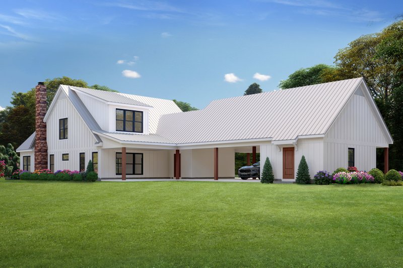 Dream House Plan - Exterior - Rear Elevation for Farmhouse House Plan #932-599 - 5 bed, 4 bath