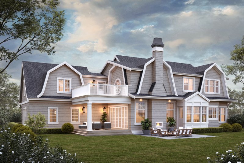 House Design - Exterior - Rear Elevation for Colonial House Plan #1114-18 - 3 bed, 3.5 bath