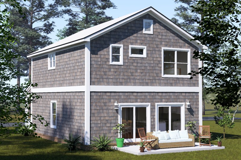 Architectural House Design - Exterior - Rear Elevation for Cottage House Plan #513-2462 - 3 bed, 2.5 bath