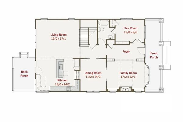 Craftsman Floor Plan - Main Floor Plan #461-11