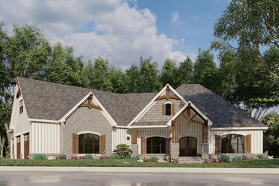 Exterior - Other Elevation for European House Plan #923-180 - 3 bed, 2 bath