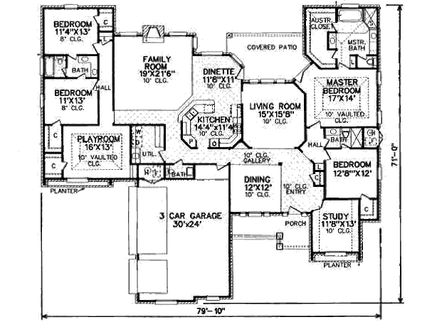 Traditional Floor Plan - Main Floor Plan #65-101