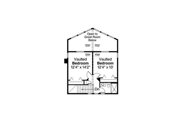 Architectural House Design - Contemporary Floor Plan - Upper Floor Plan #124-1095
