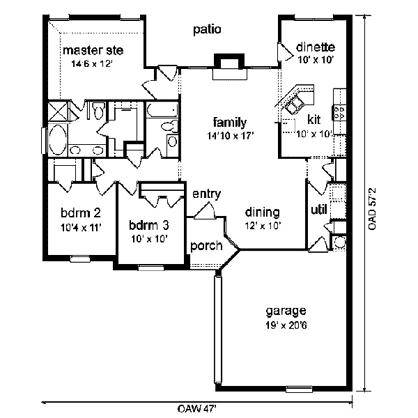 Dream House Plan - Traditional Floor Plan - Main Floor Plan #84-111