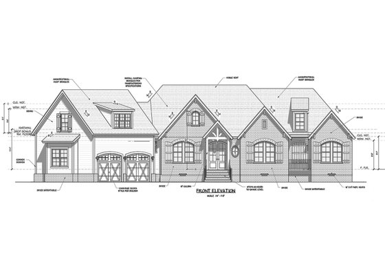 Exterior - Front Elevation 3 for Traditional House Plan #1071-20 - 3 bed, 4 bath