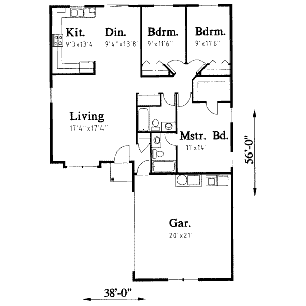 Traditional Floor Plan - Main Floor Plan #303-352