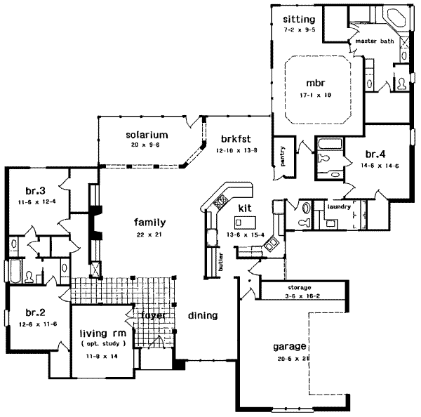 Home Plan - European Floor Plan - Main Floor Plan #301-110