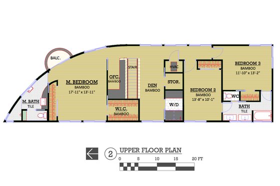 Floor Plan - Upper Floor for Modern House Plan #450-6 - 3 bed, 2.5 bath