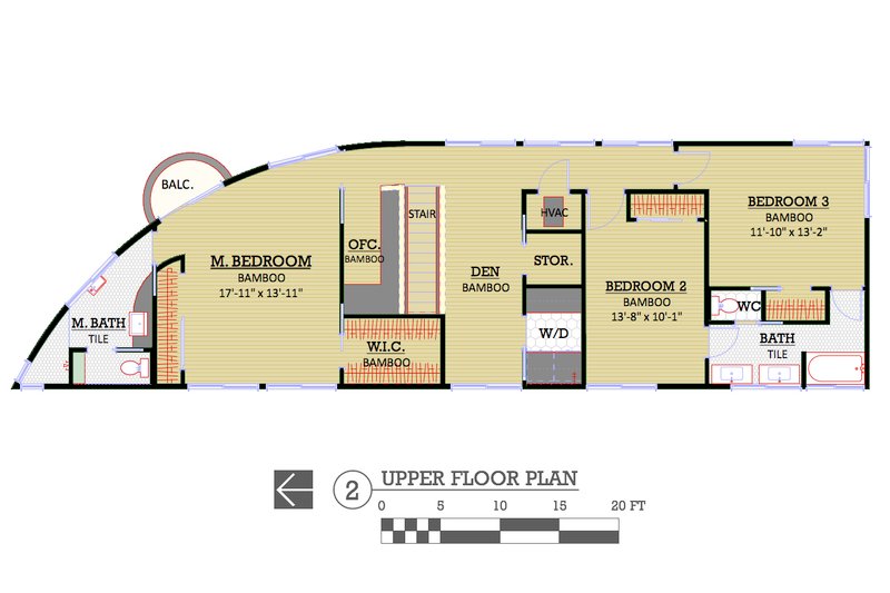 Architectural House Design - Floor Plan - Upper Floor for Modern House Plan #450-6 - 3 bed, 2.5 bath