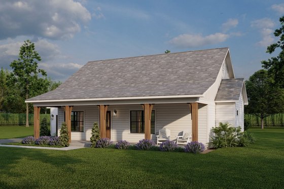 Exterior - Front Elevation 3 for Farmhouse House Plan #17-3448 - 3 bed, 2 bath