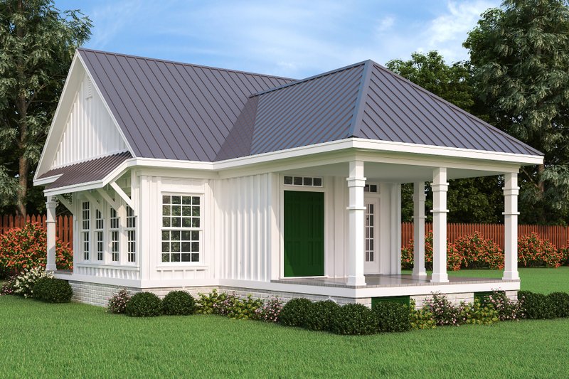 House Plan Design - Exterior - Rear Elevation for Cottage House Plan #45-605, 1 bath