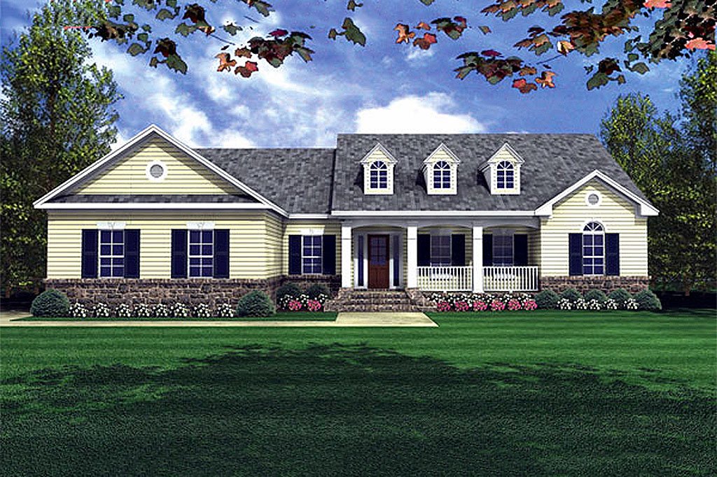 Southern Style House Plan - 3 Beds 2.5 Baths 2001 Sq/Ft Plan #21-131