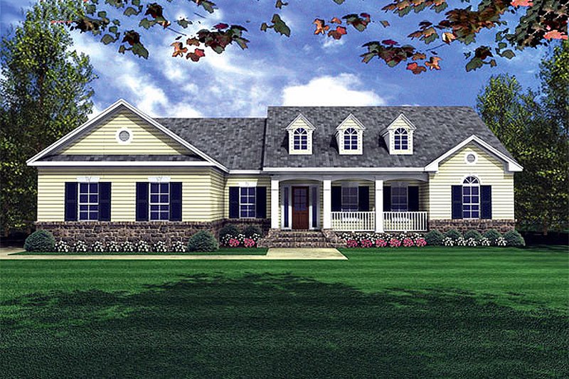 Architectural House Design - Southern Exterior - Front Elevation Plan #21-131