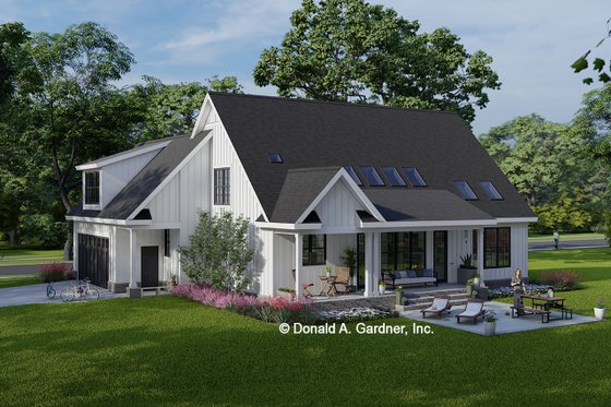 Exterior - Rear Elevation 1 for Modern House Plan #929-1174 - 3 bed, 2.5 bath