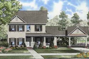 Colonial Exterior - Front Elevation Plan #17-2115
