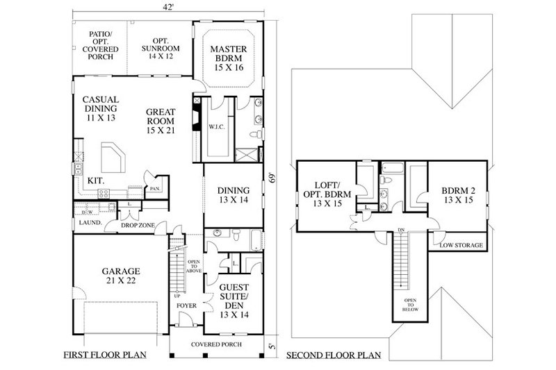 House Blueprint - Floor Plan - Main Floor for Traditional House Plan #1053-95 - 4 bed, 3 bath