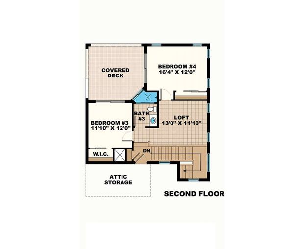 Mediterranean Floor Plan - Upper Floor Plan #27-552