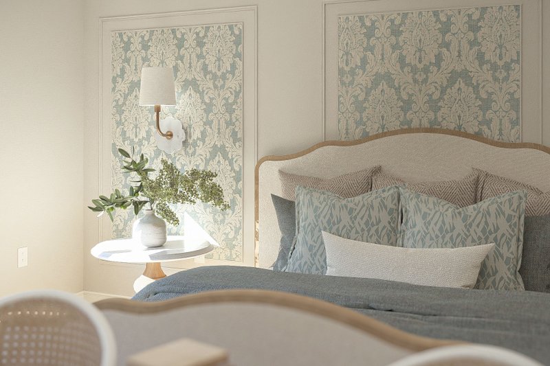 House Blueprint - Interior - Master Bedroom 1 for European House Plan #455-749 - 3 bed, 2.5 bath