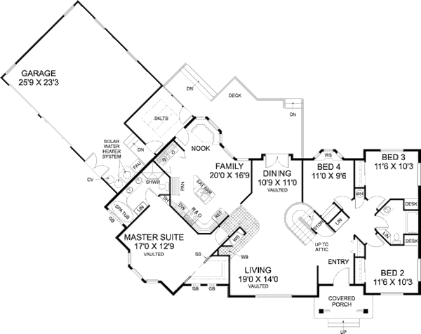 Home Plan - Traditional Floor Plan - Main Floor Plan #60-228