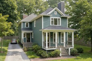 Exterior - Front Elevation 3 for Craftsman House Plan #79-251 - 3 bed, 2 bath