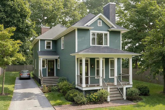 Exterior - Front Elevation 3 for Craftsman House Plan #79-251 - 3 bed, 2 bath