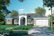 Adobe / Southwestern Style House Plan - 4 Beds 3 Baths 2735 Sq/Ft Plan #1-1089 