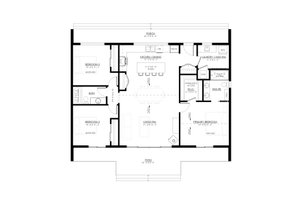Floor Plan - Main Floor for Cottage House Plan #1114-39 - 3 bed, 2 bath