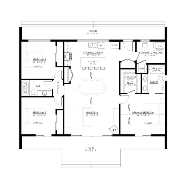 Cottage Floor Plan - Main Floor Plan #1114-39