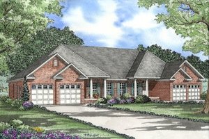 European Exterior - Front Elevation Plan #17-1081