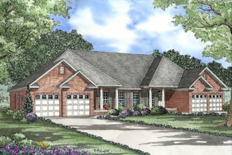European Style House Plan - 3 Beds 2 Baths 3008 Sq/Ft Plan #17-1081