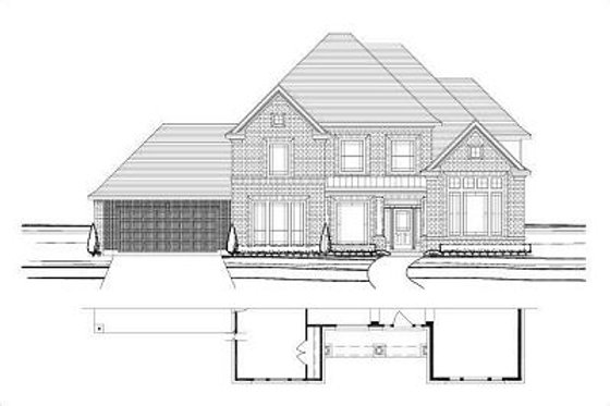 Exterior - Front Elevation for Colonial House Plan #411-774 - 5 bed, 3.5 bath