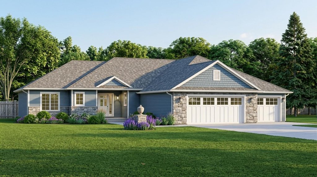 Exterior - Front Elevation 2 for Craftsman House Plan #1064-79 - 3 bed, 2 bath