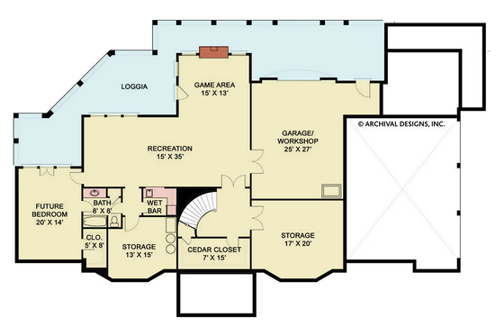 Floor Plan - Other Floor for Classical House Plan #119-480 - 5 bed, 4.5 bath