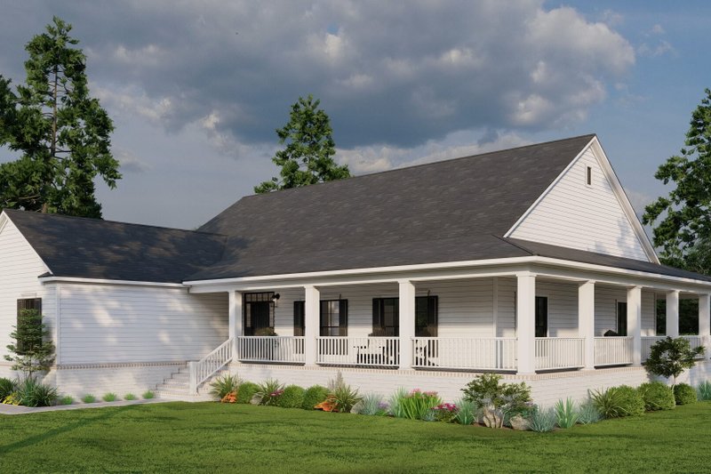 House Blueprint - Exterior - Front Elevation for Farmhouse House Plan #923-348 - 3 bed, 2.5 bath