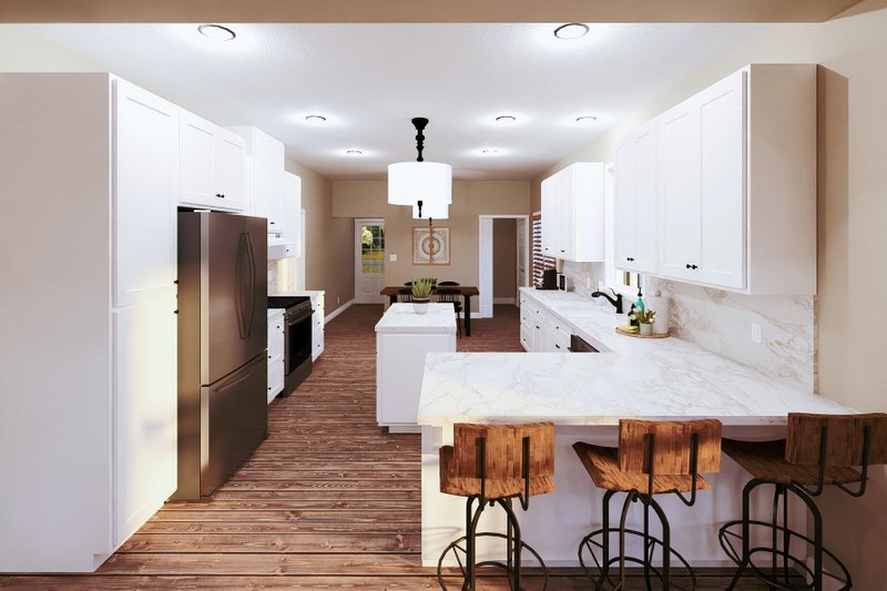Architectural House Design - Interior - Kitchen for Craftsman House Plan #44-234 - 3 bed, 2 bath