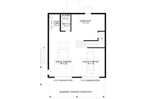 Floor Plan - Main Floor for Contemporary House Plan #932-944 - 1 bed, 2 bath