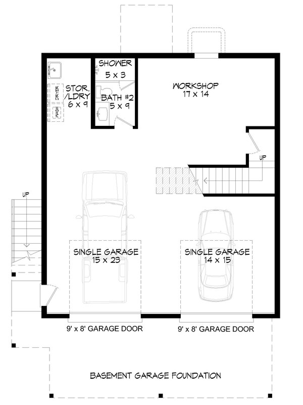 Contemporary Floor Plan - Main Floor Plan #932-944