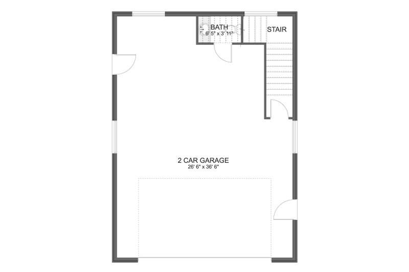 Architectural House Design - Floor Plan - Main Floor for Traditional House Plan #1060-334, 0.5 bath