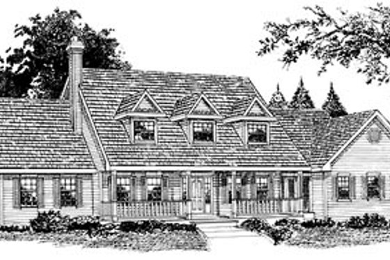 Exterior - Front Elevation for Traditional House Plan #47-297 - 3 bed, 2.5 bath