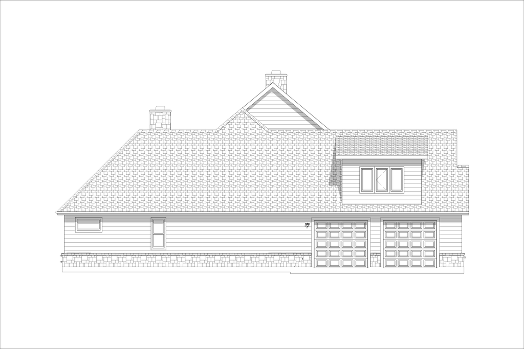 Exterior - Other Elevation 2 for Craftsman House Plan #1127-9 - 3 bed, 2 bath