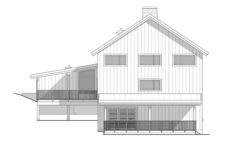 House Design - Exterior - Rear Elevation for Cabin House Plan #1086-25 - 6 bed, 4 bath