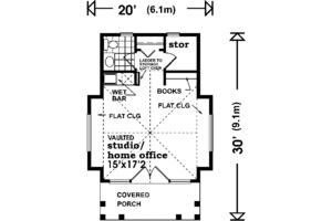 Floor Plan - Main Floor for Cottage House Plan #47-641, 0 bath