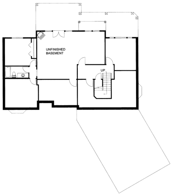Dream House Plan - Bungalow Floor Plan - Lower Floor Plan #117-696