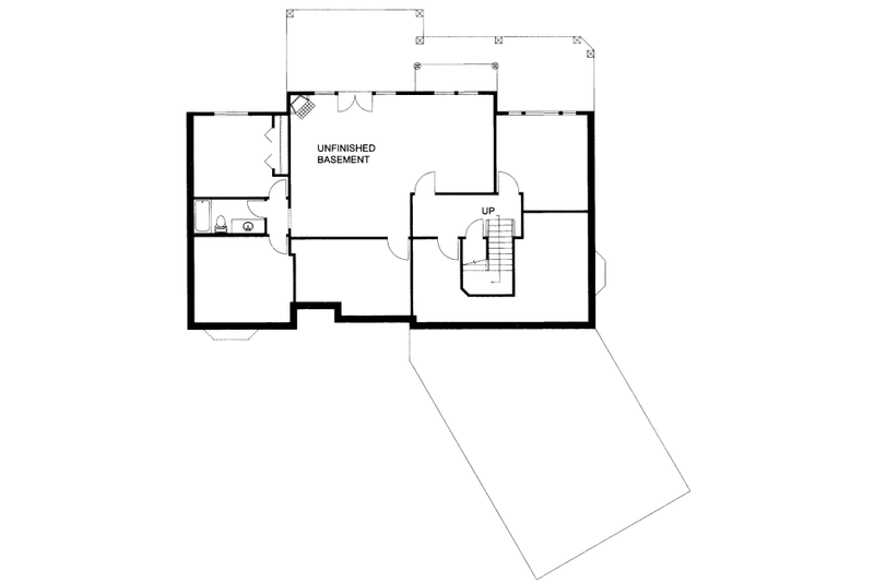 Architectural House Design - Floor Plan - Lower Floor for Bungalow House Plan #117-696 - 3 bed, 2.5 bath