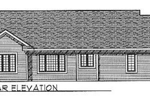 Exterior - Rear Elevation for Traditional House Plan #70-145 - 3 bed, 2 bath